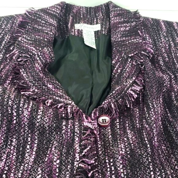 Dressbarn Purple 💜 Women's Blazer Jacket Made In Vietnam Size 14 - Picture 12 of 15